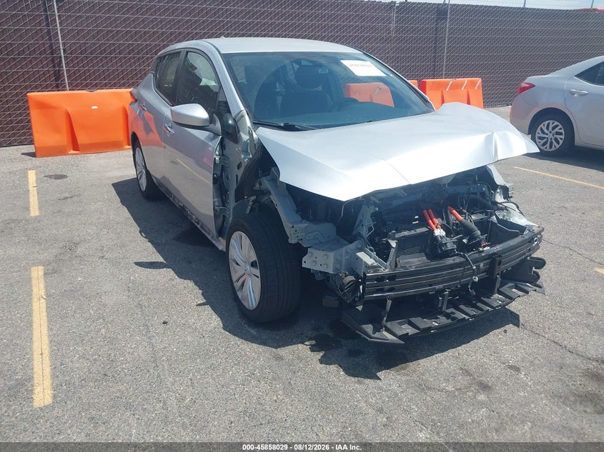 2021 Nissan Leaf VIN 1N4AZ1BV5MC553228 IAAI salvage auction — FRONT END, Salvage Title, sold $2,250 on 2026-08-20 (photo 1)
