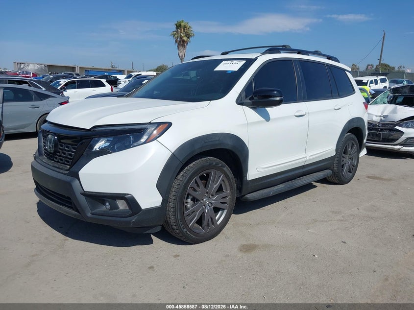 2021 Honda Passport VIN 5FNYF7H57MB007772 IAAI salvage auction — RIGHT FRONT, Wait Title, sold $7,800 on 2026-08-22 (photo 2)