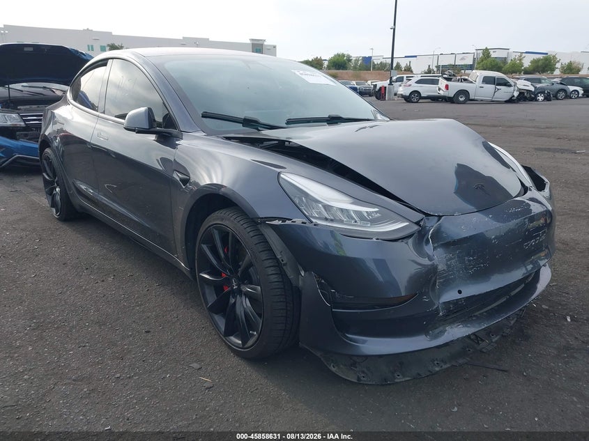 2018 Tesla Model 3 VIN 5YJ3E1EA8JF025706 IAAI salvage auction — FRONT END, Wait Title, sold $5,400 on 2026-09-02 (photo 1)