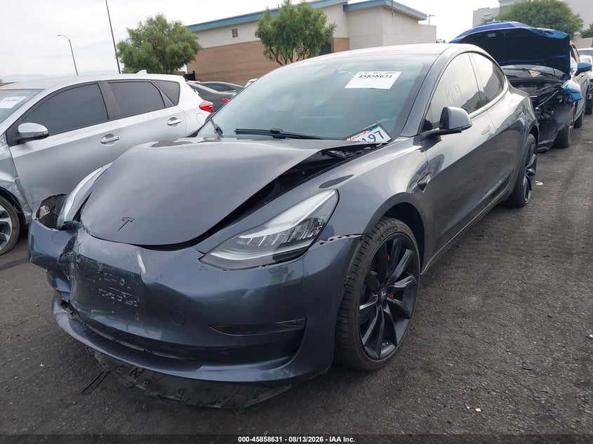 2018 Tesla Model 3 VIN 5YJ3E1EA8JF025706 IAAI salvage auction — FRONT END, Wait Title, sold $5,400 on 2026-09-02 (photo 2)