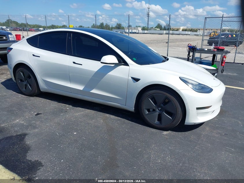 2021 Tesla Model 3 VIN 5YJ3E1EA4MF854342 IAAI salvage auction — UNDERCARRIAGE, Wait Title, sold $5,100 on 2026-09-28 (photo 1)