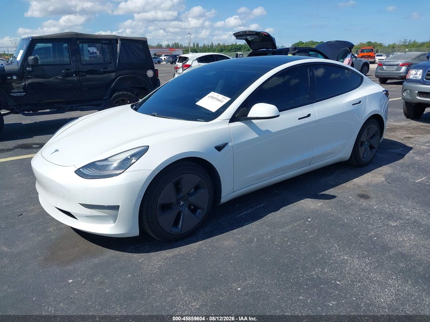 2021 Tesla Model 3 VIN 5YJ3E1EA4MF854342 IAAI salvage auction — UNDERCARRIAGE, Wait Title, sold $5,100 on 2026-09-28 (photo 2)