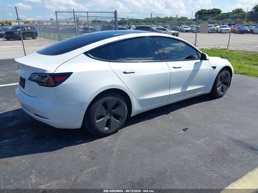 2021 Tesla Model 3 VIN 5YJ3E1EA4MF854342 IAAI salvage auction — UNDERCARRIAGE, Wait Title, sold $5,100 on 2026-09-28 (photo 4)