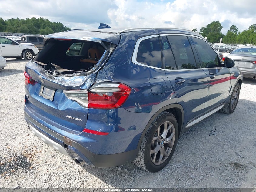 2021 BMW X3 VIN 5UXTY3C03M9H50935 IAAI salvage auction — STORM DAMAGE, Wait Title, sold $6,950 on 2026-09-10 (photo 4)