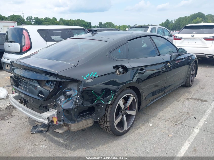 2023 Audi A5 VIN WAUFACF54PA043737 IAAI salvage auction — REAR END, Wait Title, sold $17,100 on 2026-09-28 (photo 4)