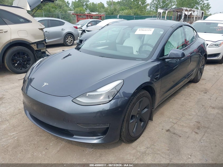 2021 Tesla Model 3 VIN 5YJ3E1EA0MF063791 IAAI salvage auction — LEFT & RIGHT, Salvage (Ohio), sold $6,800 on 2026-08-27 (photo 2)
