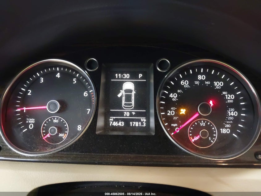 2014 Volkswagen Passat cc VIN WVWRP7AN3EE504607 IAAI salvage auction — HAIL, Salvage (Pennsylvania), sold $1,050 on 2026-08-20 (photo 7)