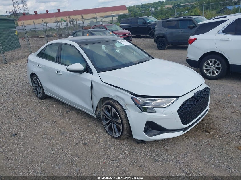 2025 Audi A3 VIN WAUHUDGY0SA077780 — IAAI salvage auction photo