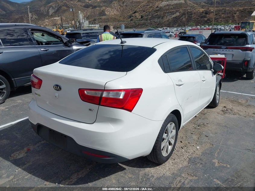 2014 Kia Rio VIN KNADN4A31E6419575 IAAI salvage auction — RIGHT FRONT, Salvage Title, sold $950 on 2026-08-27 (photo 4)