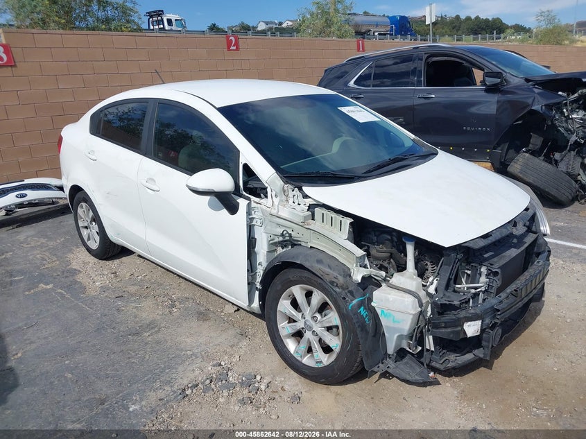 2014 Kia Rio VIN KNADN4A31E6419575 IAAI salvage auction — RIGHT FRONT, Salvage Title, sold $950 on 2026-08-27 (photo 6)