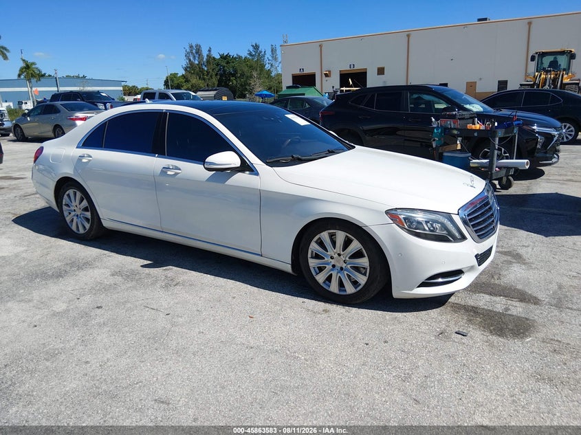 2014 Mercedes-benz S-klasse VIN WDDUG8CB0EA051109 IAAI salvage auction — MECHANICAL, Clear (Florida), sold $6,350 on 2026-08-20 (photo 1)