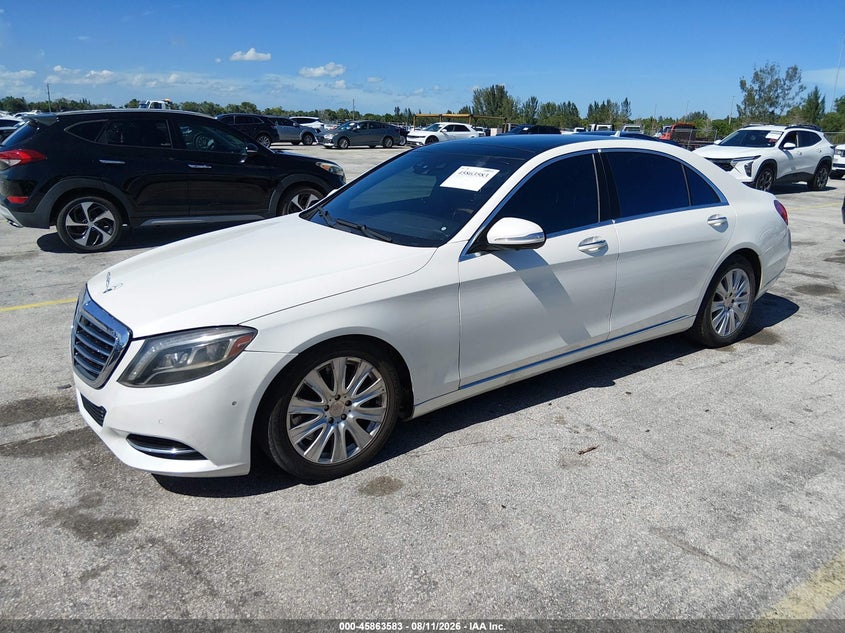 2014 Mercedes-benz S-klasse VIN WDDUG8CB0EA051109 IAAI salvage auction — MECHANICAL, Clear (Florida), sold $6,350 on 2026-08-20 (photo 2)