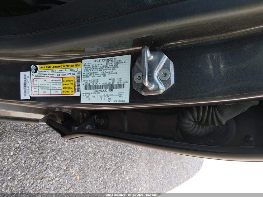 2018 Ford Fusion VIN 3FA6P0UU9JR258091 IAAI salvage auction — NORMAL WEAR, SF97 (Maryland), sold $11,300 on 2026-09-08 (photo 9)