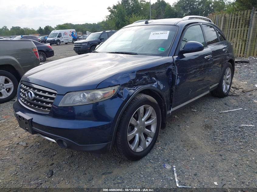 2007 Infiniti Fx35 VIN JNRAS08W27X205487 IAAI salvage auction — SIDE, Clear (Virginia), sold $350 on 2026-08-21 (photo 2)