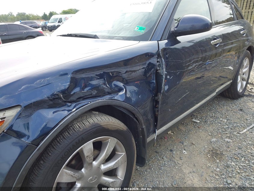 2007 Infiniti Fx35 VIN JNRAS08W27X205487 IAAI salvage auction — SIDE, Clear (Virginia), sold $350 on 2026-08-21 (photo 6)