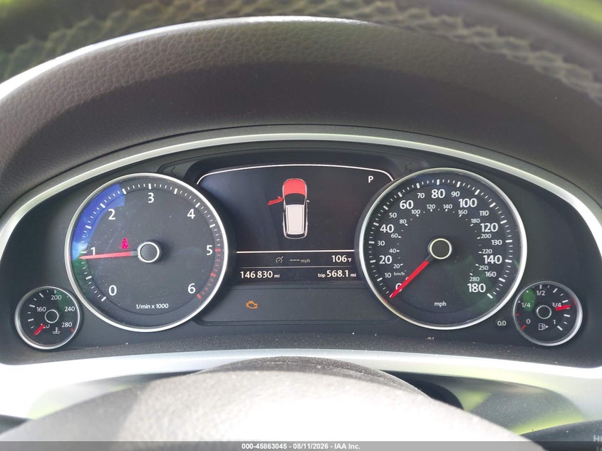2012 Volkswagen Touareg VIN WVGEK9BP7CD008989 IAAI salvage auction — NORMAL WEAR, Original (Texas), sold $850 on 2026-08-18 (photo 7)