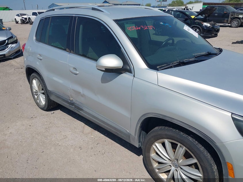 2013 Volkswagen Tiguan VIN WVGAV7AX8DW536316 IAAI salvage auction — SIDE, Original (Texas), sold $1,300 on 2026-08-19 (photo 6)