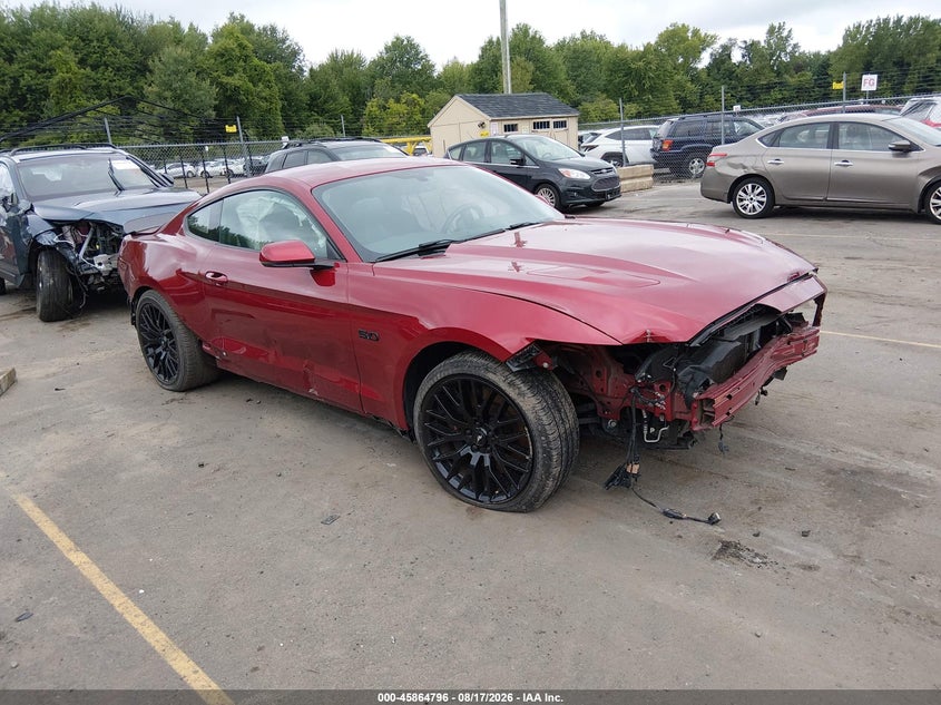 2015 Ford Mustang VIN 1FA6P8CF2F5406335 IAAI salvage auction — FRONT & REAR, Salvage (Connecticut), sold $4,550 on 2026-08-28 (photo 1)