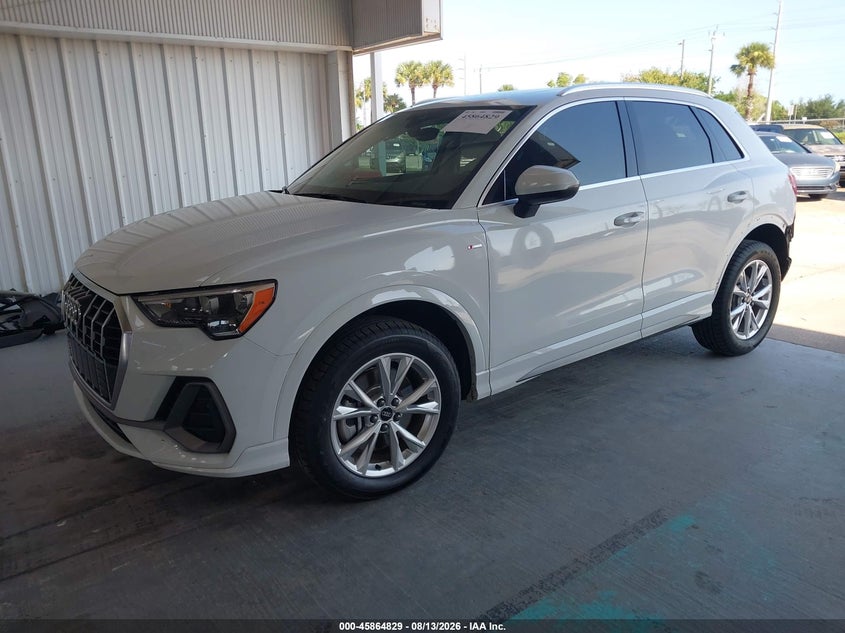2021 Audi Q3 VIN WA1DECF37M1131586 IAAI salvage auction — REAR END, Wait Title, sold $8,200 on 2026-09-05 (photo 2)