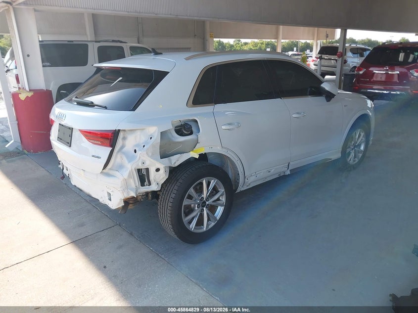 2021 Audi Q3 VIN WA1DECF37M1131586 IAAI salvage auction — REAR END, Wait Title, sold $8,200 on 2026-09-05 (photo 4)