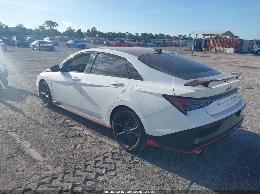 2025 Hyundai Elantra VIN KMHLW4DK5SU025644 IAAI salvage auction — WATER/FLOOD, Certificate Of Destruction (Florida), sold $7,275 on 2026-09-03 (photo 3)