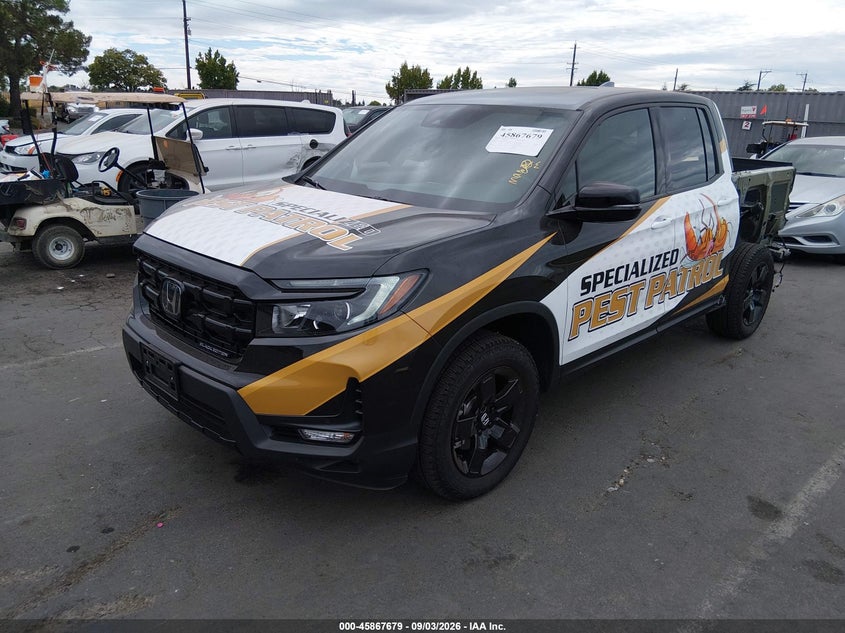 2025 Honda Ridgeline VIN 5FPYK3F82SB045531 IAAI salvage auction — REAR END, Wait Title, sold $17,350 on 2026-10-07 (photo 2)