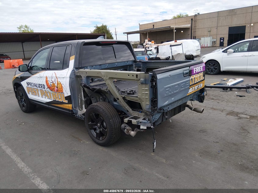 2025 Honda Ridgeline VIN 5FPYK3F82SB045531 IAAI salvage auction — REAR END, Wait Title, sold $17,350 on 2026-10-07 (photo 6)