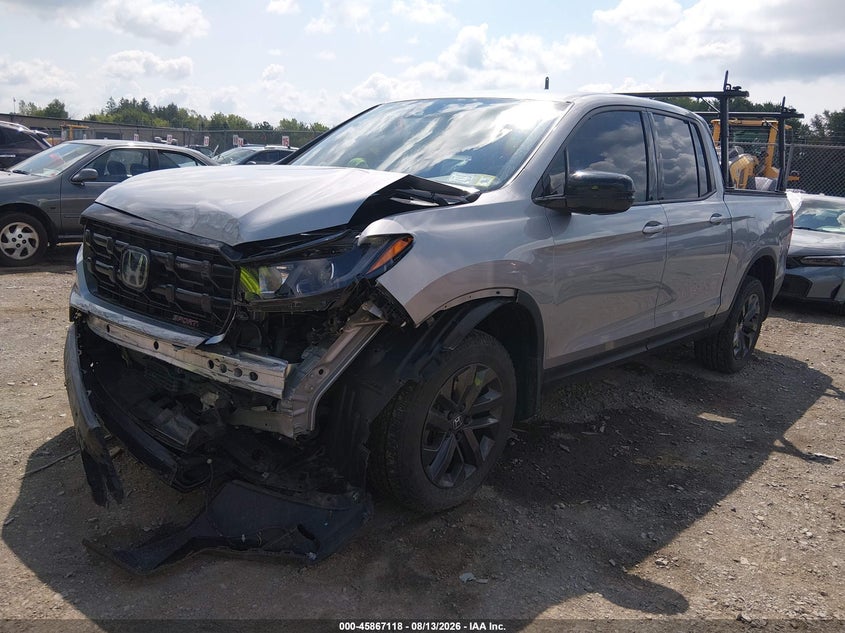 2024 Honda Ridgeline VIN 5FPYK3F16RB019527 IAAI salvage auction — FRONT END, Wait Title, sold $7,050 on 2026-10-08 (photo 2)