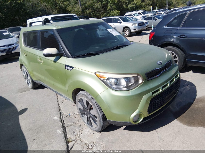 2014 Kia Soul VIN KNDJX3A55E7714670 IAAI salvage auction — NORMAL WEAR, Wait Title, sold $575 on 2026-08-31 (photo 1)
