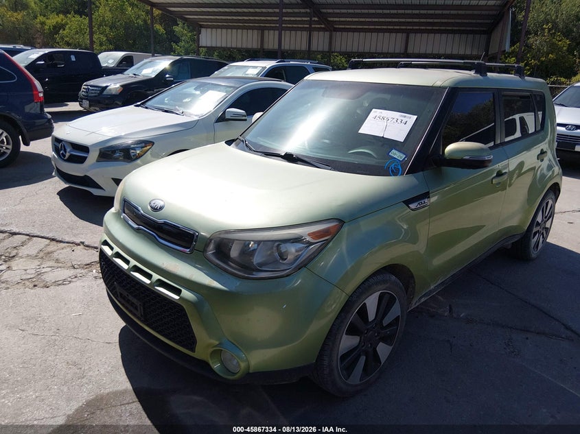 2014 Kia Soul VIN KNDJX3A55E7714670 IAAI salvage auction — NORMAL WEAR, Wait Title, sold $575 on 2026-08-31 (photo 2)