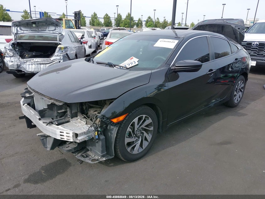 2017 Honda Civic VIN 2HGFC2F75HH561935 IAAI salvage auction — FRONT & REAR, Salvage Title, sold $4,550 on 2026-08-30 (photo 2)