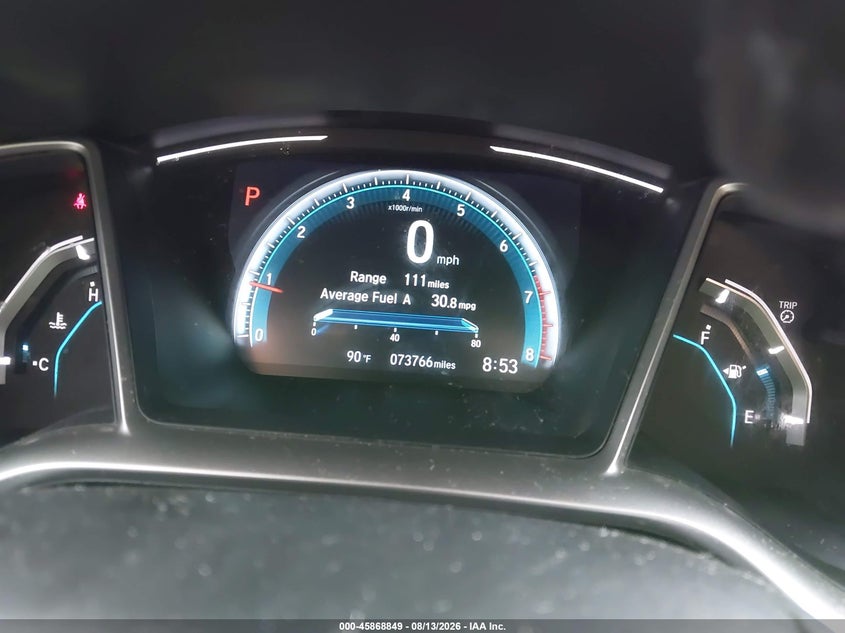 2017 Honda Civic VIN 2HGFC2F75HH561935 IAAI salvage auction — FRONT & REAR, Salvage Title, sold $4,550 on 2026-08-30 (photo 7)