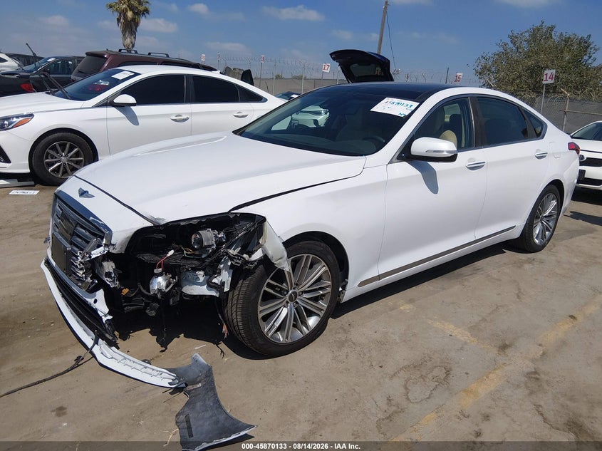 2018 Genesis G80 VIN KMHGN4JE1JU238785 IAAI salvage auction — FRONT END, Salvage (California), sold $4,350 on 2026-09-23 (photo 2)