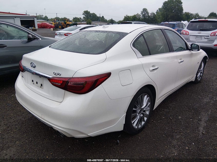 2020 Infiniti Q50 VIN JN1EV7AR0LM252389 IAAI salvage auction — FRONT END, Salvage (Idaho), sold $7,000 on 2026-09-02 (photo 4)