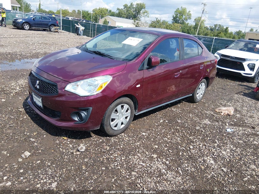 2020 Mitsubishi Mirage VIN ML32F3FJ4LHF13062 IAAI salvage auction — RIGHT SIDE, Salvage (Ohio), sold $1,500 on 2026-09-09 (photo 2)