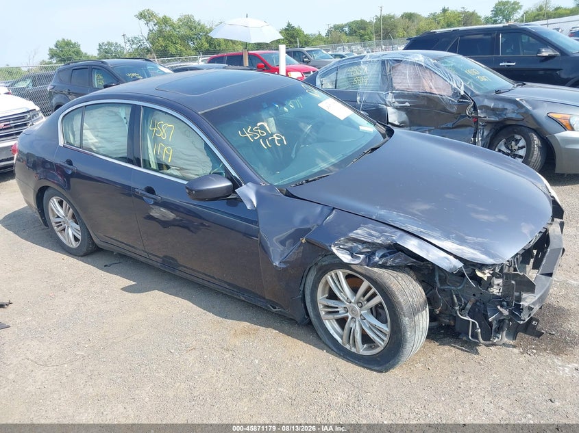 2011 Infiniti G VIN JN1DV6AR2BM650708 IAAI salvage auction — RIGHT FRONT, Clear (Virginia), sold $275 on 2026-08-26 (photo 1)