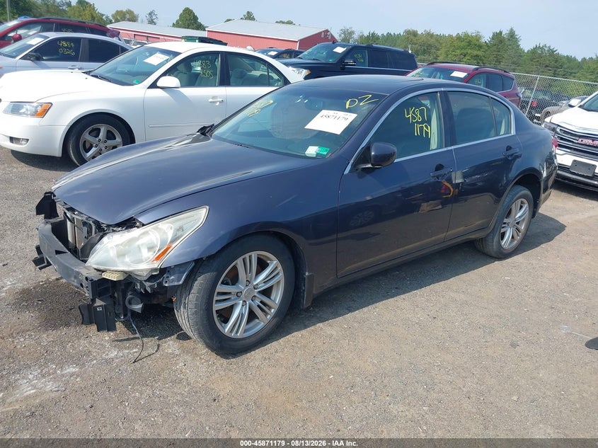2011 Infiniti G VIN JN1DV6AR2BM650708 IAAI salvage auction — RIGHT FRONT, Clear (Virginia), sold $275 on 2026-08-26 (photo 2)