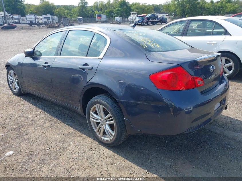2011 Infiniti G VIN JN1DV6AR2BM650708 IAAI salvage auction — RIGHT FRONT, Clear (Virginia), sold $275 on 2026-08-26 (photo 3)