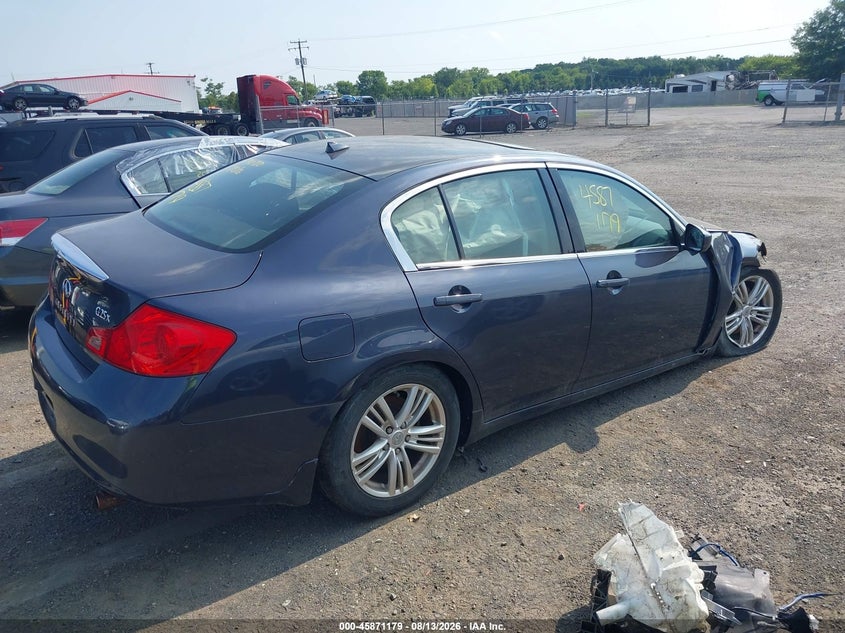 2011 Infiniti G VIN JN1DV6AR2BM650708 IAAI salvage auction — RIGHT FRONT, Clear (Virginia), sold $275 on 2026-08-26 (photo 4)