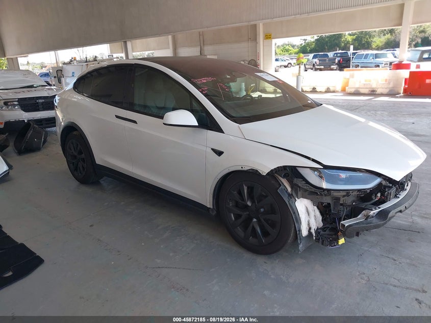 2023 Tesla Model x VIN 7SAXCDE56PF421334 IAAI salvage auction — FRONT END, Salvage Title, sold $23,900 on 2026-09-24 (photo 1)