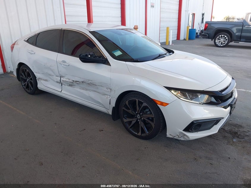 2020 Honda Civic VIN 2HGFC2F80LH543750 IAAI salvage auction — SIDE, Salvage Title, sold $6,600 on 2026-08-27 (photo 1)