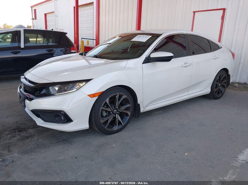 2020 Honda Civic VIN 2HGFC2F80LH543750 IAAI salvage auction — SIDE, Salvage Title, sold $6,600 on 2026-08-27 (photo 2)
