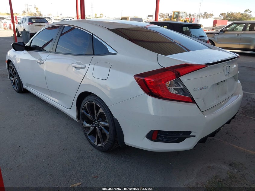 2020 Honda Civic VIN 2HGFC2F80LH543750 IAAI salvage auction — SIDE, Salvage Title, sold $6,600 on 2026-08-27 (photo 3)