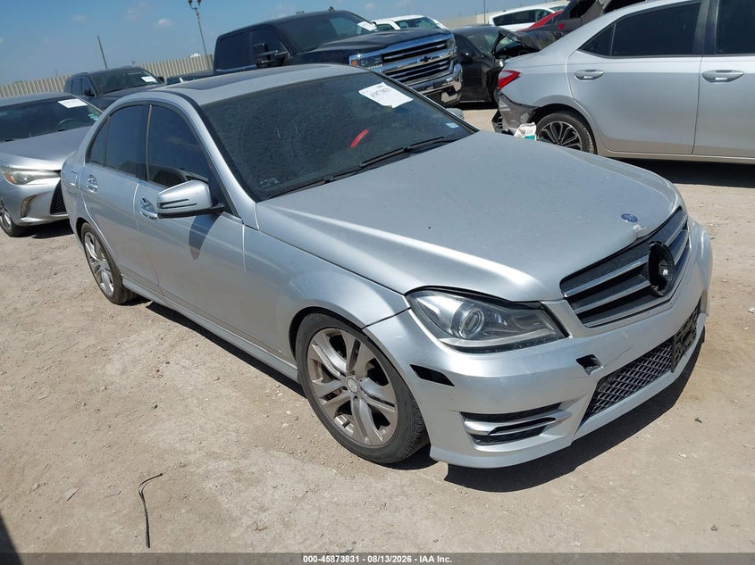 2013 Mercedes-benz C class VIN WDDGF8ABXDA755447 IAAI salvage auction — NORMAL WEAR, Original (Texas), sold $975 on 2026-08-17 (photo 1)