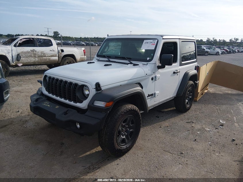2025 Jeep Wrangler / VIN 1C4PJXAN4SW545486 IAAI salvage auction — FRONT END, Wait Title, sold $10,400 on 2026-08-30 (photo 2)