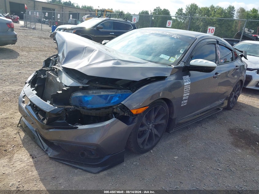 2019 Honda Civic VIN 19XFC2E83KE003593 IAAI salvage auction — FRONT END, Wait Title, sold $525 on 2026-10-04 (photo 2)