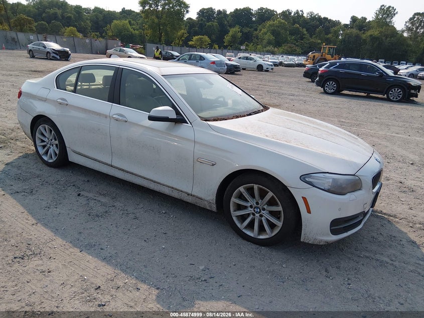 2014 BMW 5 series VIN WBA5B3C58ED533087 IAAI salvage auction — NORMAL WEAR, Clear (New Jersey), sold $600 on 2026-08-18 (photo 1)