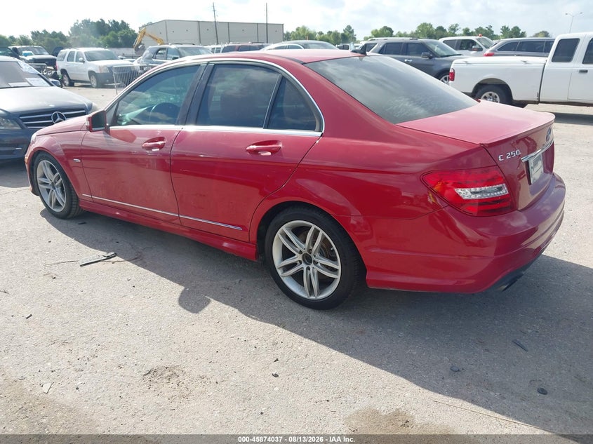 2012 Mercedes-benz C-klasse VIN WDDGF4HB3CA648141 IAAI salvage auction — LEFT FRONT, Original (Texas), sold $1,000 on 2026-08-19 (photo 3)