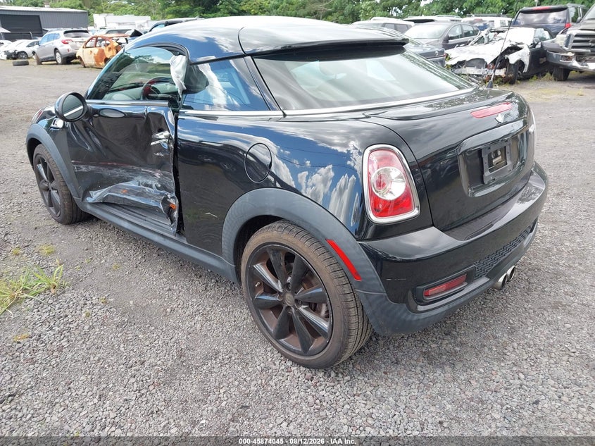 2013 Mini Coupe VIN WMWSX3C58DT408986 IAAI salvage auction — LEFT SIDE, Salvage Title, sold $375 on 2026-09-25 (photo 3)