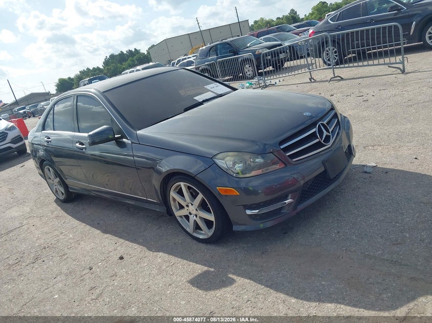 2014 Mercedes-benz C-klasse VIN WDDGF4HB5EA957189 IAAI salvage auction — NORMAL WEAR, Original (Texas), sold $25 on 2026-08-19 (photo 1)